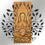 Wallity Meditation Escultura de Pared en Negro y Nogal